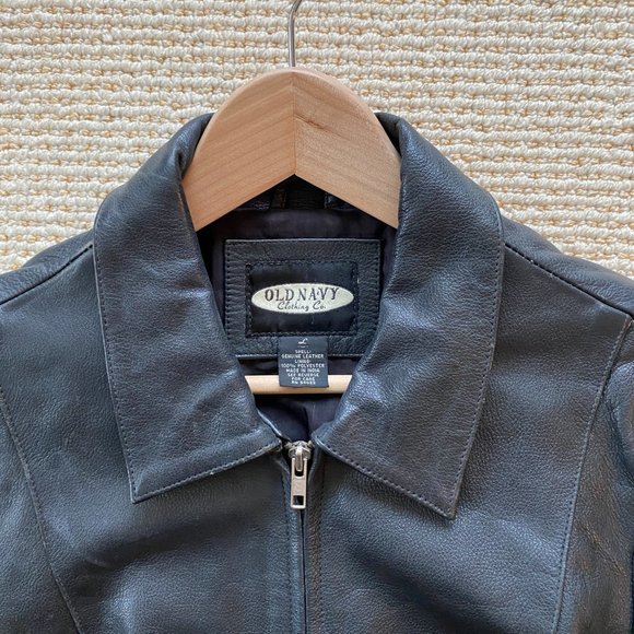 Vintage Old Navy Leather Jacket - Picture 2 of 8